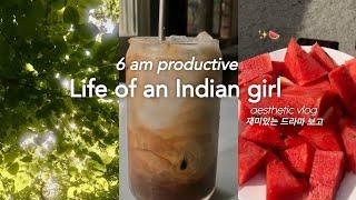 6am productive vlog || introvert life || studying korean || morning routine || aesthetic vlog 