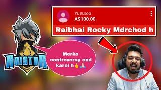 Raistar reply end controversy | Rai bhai rocky bhut chutiya h #shorts #freefire #raistar