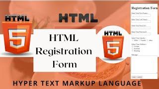 HTML Registration Form ||  HTML Tutorial For Beginners In Hindi || By DigitalCoTech