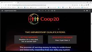 Coop20 Business Presentation And it's Mind Blowing Earning Potential