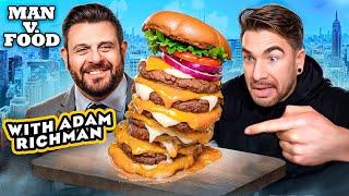 ATTEMPTING THE FAMOUS MAN VS FOOD BURGER CHALLENGE ADAM RICHMAN FAILED | Joel Hansen