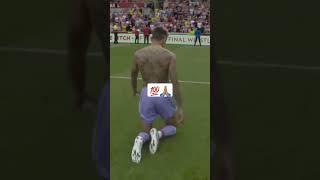 Raphinha walked the length of the pitch on his knees after Leeds’ win over Brentford 