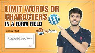 How To Limit Words Or Characters In Form Field WPForms | WordPress Tutorial