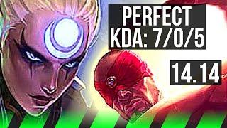 DIANA vs LEE SIN (JGL) | 7/0/5, 68% winrate, Godlike | TR Grandmaster | 14.14