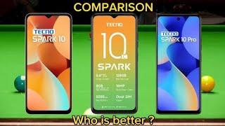 Tecno Spark 10 vs Tecno Spark 10C vs Tecno Spark 10 Pro