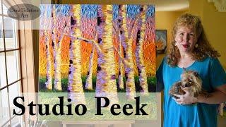 Painter Dena Tollefson Studio Peek for Canyon Road Contemporary Art Gallery Santa Fe New Mexico