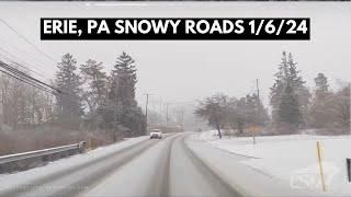 01-06-2024 Erie, PA - Snow and winter weather on the highway