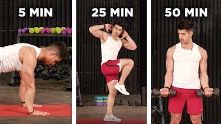 5-Minute Vs. 25-Minute Vs. 50-Minute Workout