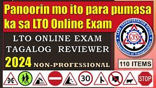 2024 TAGALOG LTO NON-PROFESSIONAL ONLINE EXAM REVIEWER