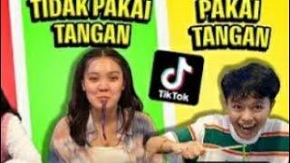 Challenge MAKAN Pakai Tangan Vs Satu Tangan Vs Tanpa Tangan With Kak Riffa & Ataaq tiktok