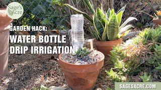 Garden Hack: Drip irrigation with a water bottle