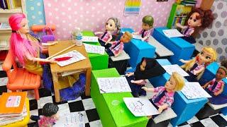 Barbie girl classroom Test paper result /செமையா Punishment குடுத்த டீச்சர்/Barbie show tamil