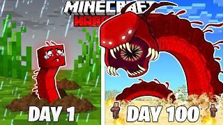 I Survived 100 Days as a BLOOD WORM in HARDCORE Minecraft