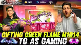 Gifting Green Flame M1014 To As Gaming Wasting 16,000 Diamond  Funny Moment - Garena Free Fire