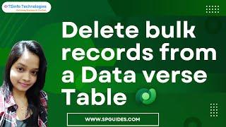 How to delete bulk records from a Dataverse table