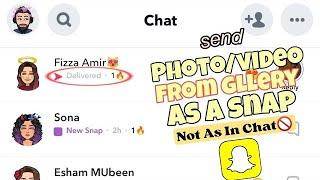 How to send a Photo/video from camera roll as a snap on snapchat