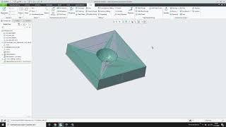 3. Roughing- non planar, simple shape, negative (PTC Creo 6.0, Manufacturing)