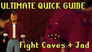 OSRS Quick Guide Fight Caves + Tz-Tok-Jad FOR NOOBS EASY FIRECAPE