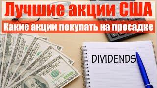 Какие акции покупать на просадке? Обвал акций. Лучшие акции для инвестиций. Дивидендные акции США