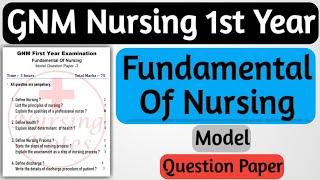 Gnm Nursing 1st Year Fundamental Of Nursing Question Paper // Gnm Nursing 1st Year Question Paper