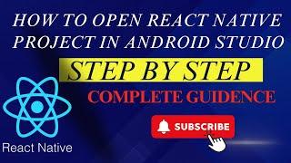 How to open any project in android studio #androiddeveloper #reactnative #androidstudio