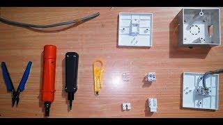 io box punching - rj45 wall socket wiring - how to punch io box rj45 (tutorial)