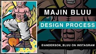 Adidas Kamanda Majin Buu Sneaker Art Design Process Video With Anderson Bluu