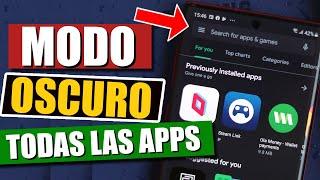 COMO PONER EN MODO OSCURO TODAS LAS APLICACIONES y Redes Sociales Apps en tu Android | Fácil Rápido