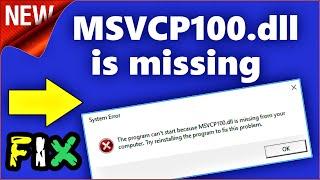 MSVCP100.dll is missing from your computer Windows 10 \ 8 \ 7 Fixed (English)