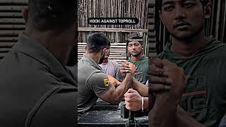 Hook domination vs toproll #armwrestling #shorts #shorts