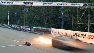 Lamborghini on fire — Top Speed Record, 402 kph (250 mph) on one mile