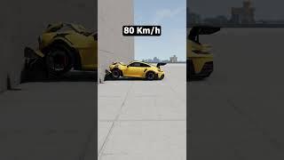 Porsche 911 Crash Test Crash Test - BeamNG.Drive #shorts