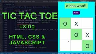 Build Tic Tac Toe Using JavaScript | for beginners @vslogs