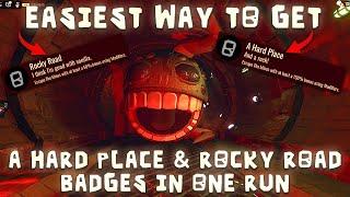 Easiest Way To Get A Hard Place & Rocky Road in New Doors Content Update | Getting New Badges Doors