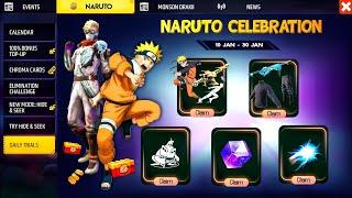 Free Fire X Naruto Event  | old man mask, jazz pant | free fire new event | ff new event