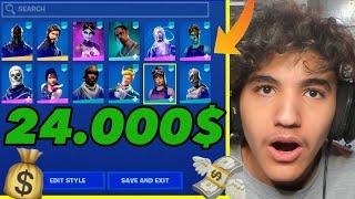 جبت حساب نادر سعره 24 الف ريال!!( بتنجلط من السكنات النادره!) || fortnite