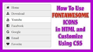 How to use Fontawesome icons with HTML | Customize Icons with CSS | List with icons using HTML & CSS