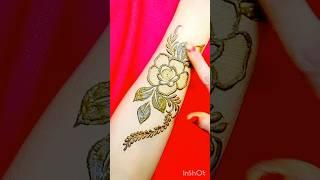 Amazing rose mehndi design#trcks #shortfeed #viralvideo #subscrib #lik#mehandi #kajalmehndiart01