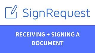 Receiving / signing a SignRequest