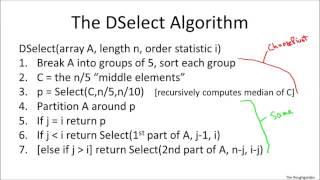 Deterministic Selection - Algorithm | Algorithm