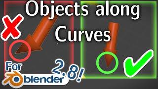 [Blender 2.8 Tutorial] Place Objects along Curve CORRECTLY! (No Sound Required!)