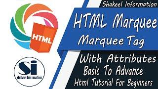 Marquee tag in html | How to use marquee tag  with attributes | Scrolling Text | (The Easy Way)