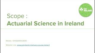 Scope of Actuarial Science in Ireland | GoIreland @9150049665
