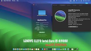 HACKINTOSH macOS SONOMA || LENOVO THINKPAD X270 Intel Core i5-6300U