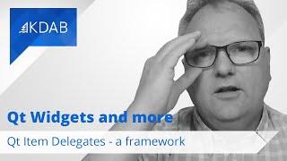 Qt Item Delegates - A Framework