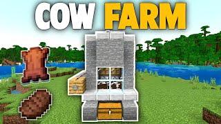 Minecraft 1.20 : Easiest Cow Farm Tutorial | Food Farm