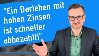 Wieso ist die Laufzeit meines Darlehens bei teuren Zinsen kürzer? (Annuitäteneffekt)