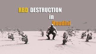 Houdini - RBD Destruction Using Velocity Force