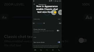 How to enable Classic chat text size in Discord Mobile  #roduz #discord #tutorial #howto #how #text