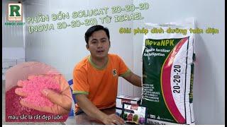 Review khui bao phân bón NPK SOLUCAT 20-20-20 (Nova NPK) tập đoàn ICL, Israel